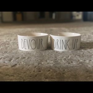Rae Dunn dog bowls